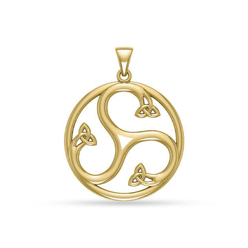 Trinitys imagery Gold Celtic Triskele Pendant GPD1270 - Jewelry